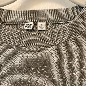 Uniqlo U - Grey/greenish Cotton Crew Neck Sweater